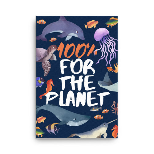 100% For The Planet Canvas